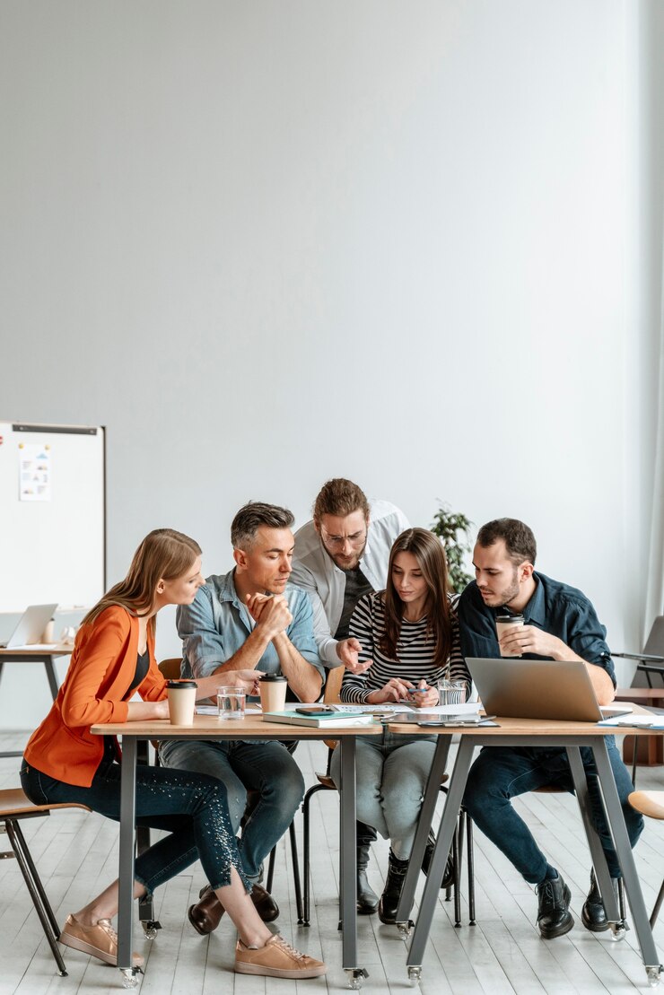 Businesspeople meeting at office working