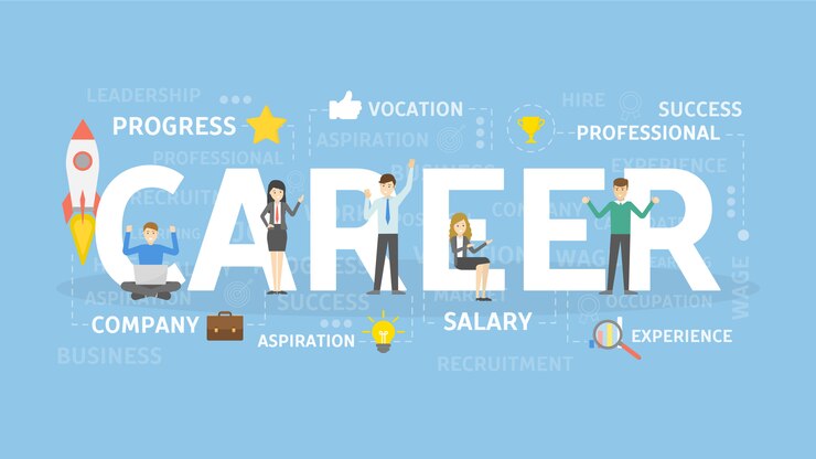 Career concept illustration. Idea of job, progress and wealth.