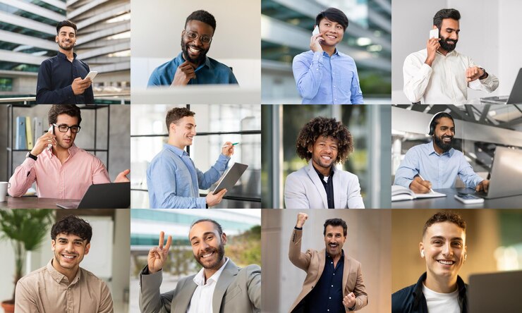 Diverse Group of Young Professionals Engaged in Conversations