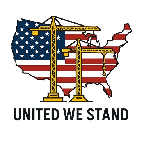 USA Map with Crane